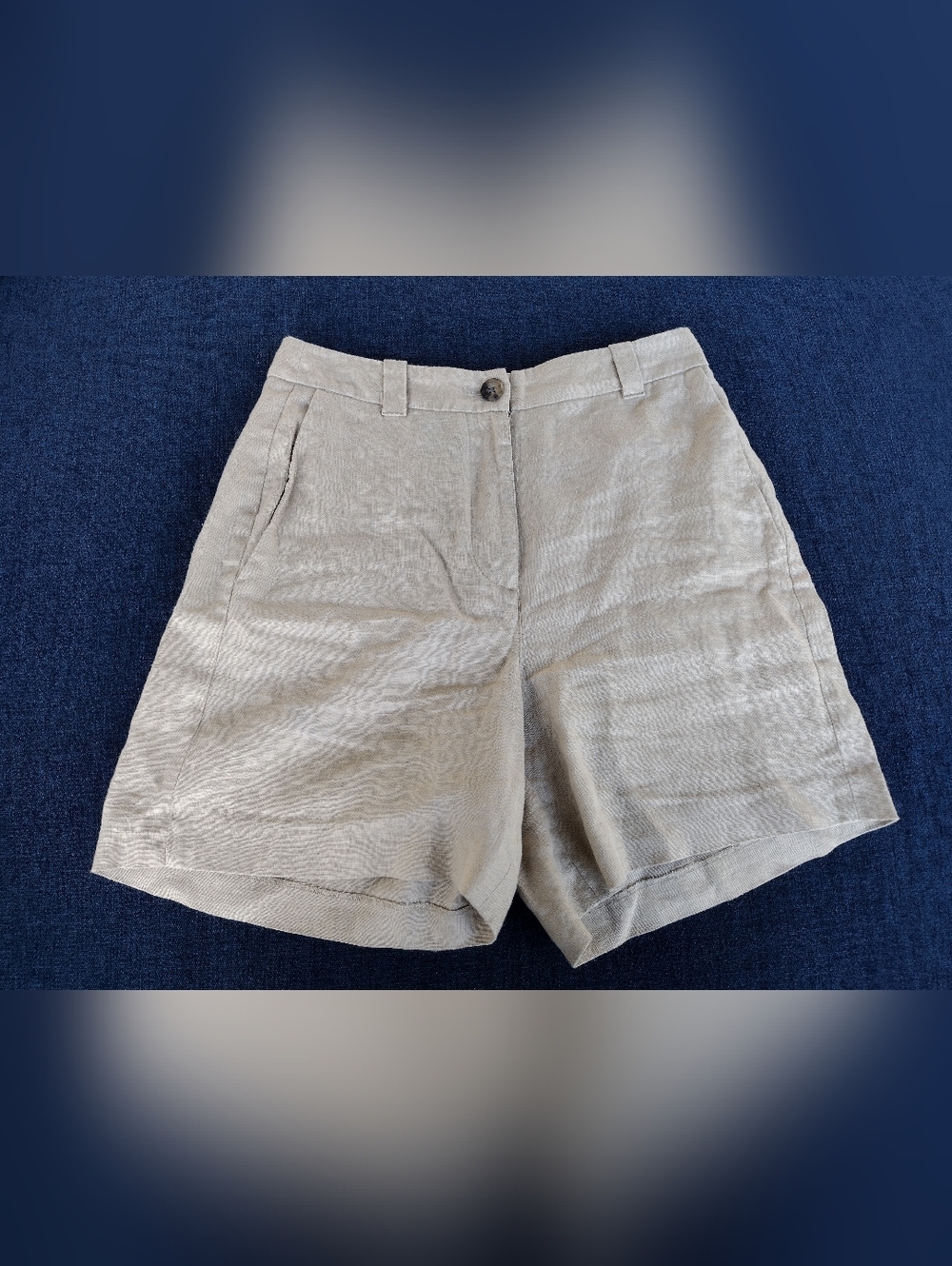 Boden Westbourne Linen Shorts Beige size US 4 Inseam 6"